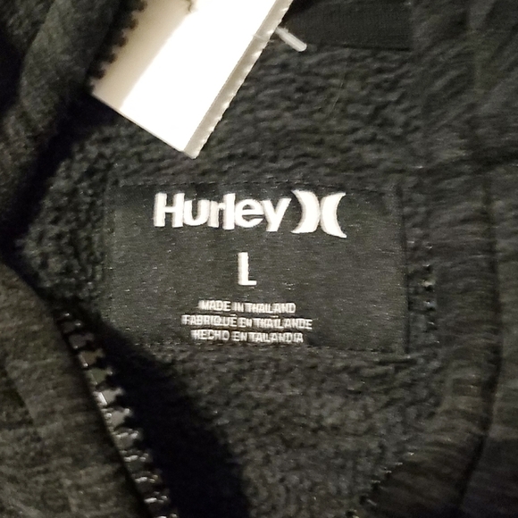 Hurley Charcoal Zip-Up Sweater - Picture 2 of 4